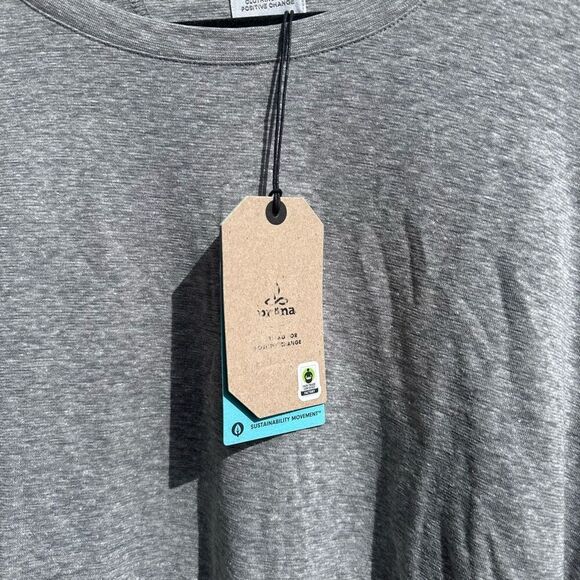 Prana $49 Women's Cozy Up Short Sleeve Crew Neck T-Shirt Heather Gray 2X NEW - Picture 3 of 4